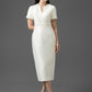 Taffeta Wrap-Style Midi Dress