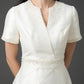 Taffeta Wrap-Style Midi Dress