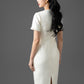 Taffeta Wrap-Style Midi Dress